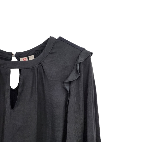 Dolan Women's Keyhole Ruffled Blouse - S - Picture 3 of 7